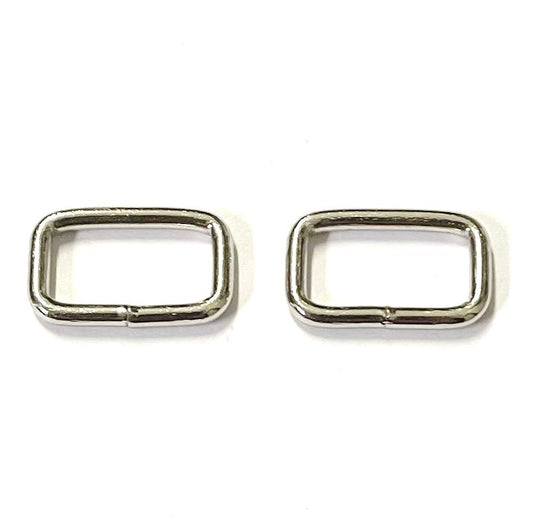 Welded Wire Rectangle Loops Steel Nickel Plated 16mm 20mm 25mm 32mm 38mm 50mm