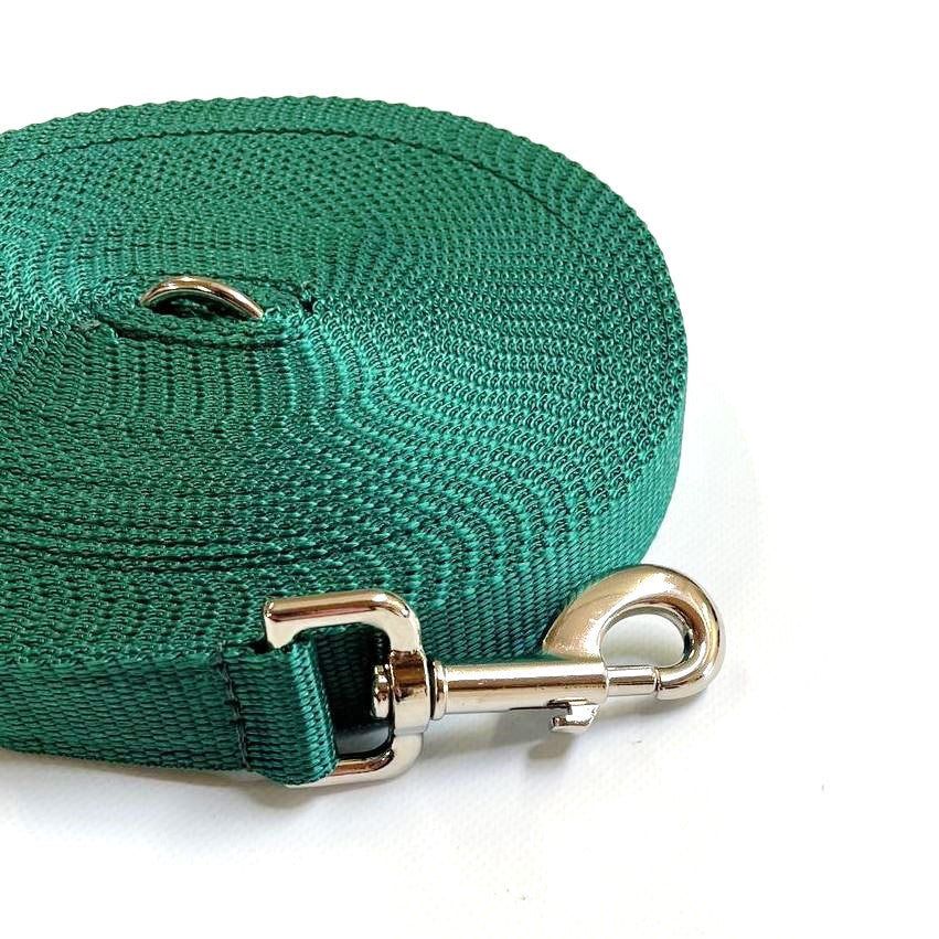 40ft - 100ft Long Dog Training Leads Obedience Recall Walking Leash Puppy In 20mm Webbing 19 Colours