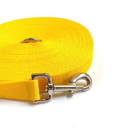 5ft - 30ft Long Dog Training Leads Obedience Recall Walking Leash Puppy In 20mm Webbing 18 Colours