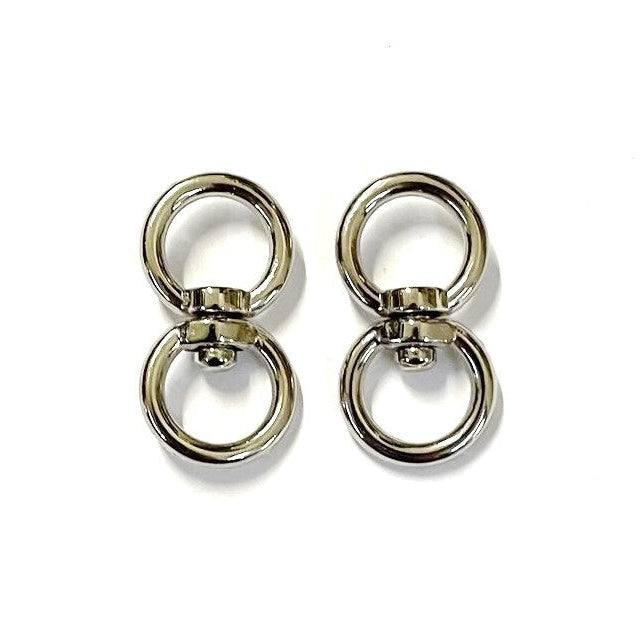 Double Eye Swivel Hooks Ring Clasp Nickel Plated Die Cast 4mm - 32mm Rope Chain