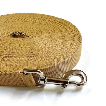 40ft - 100ft Long Dog Training Leads Obedience Recall Walking Leash Puppy In 20mm Webbing 19 Colours