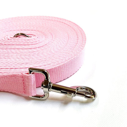 5ft - 30ft Long Dog Training Leads Obedience Recall Walking Leash Puppy In 20mm Webbing 18 Colours