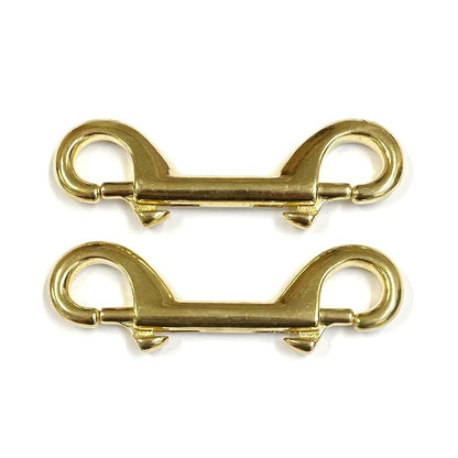 Double Ended Trigger Clips Hooks Solid Brass Brass Plated Nickel Plated