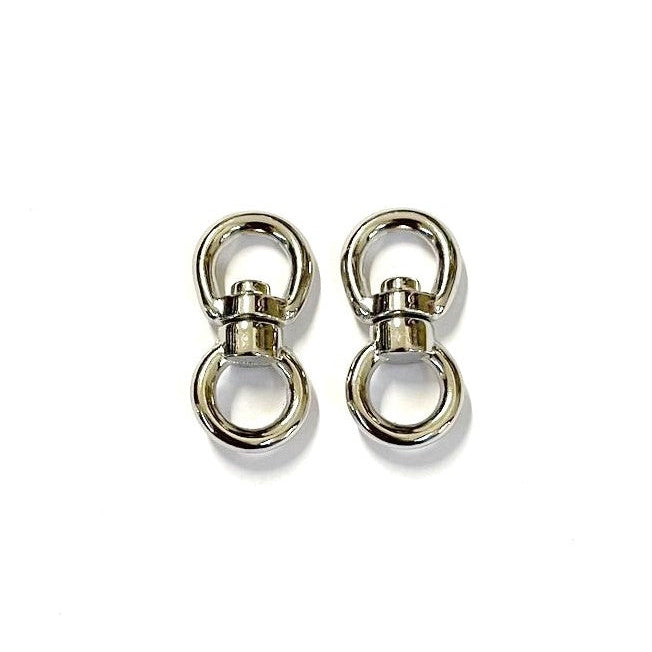 Double Eye Swivel Hooks Ring Clasp Nickel Plated Die Cast 4mm - 32mm Rope Chain