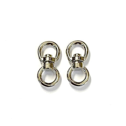 Double Eye Swivel Hooks Ring Clasp Nickel Plated Die Cast 4mm - 32mm Rope Chain