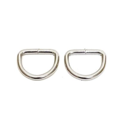 25mm Welded D-Rings 4mm Thick Nickel Plated For Bags Straps Dog Leads Crafts