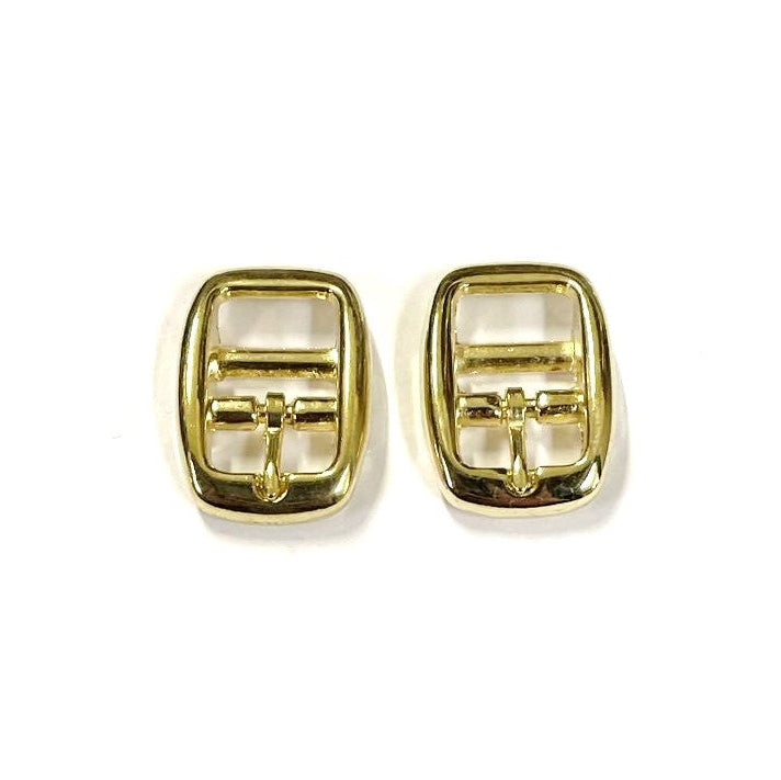 Caveson Buckles Brass Plated Round Ended 10mm 13mm 16mm 20mm 25mm Dog Collars Webbing Straps Belts