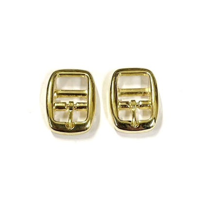 Caveson Buckles Brass Plated Round Ended 10mm 13mm 16mm 20mm 25mm Dog Collars Webbing Straps Belts