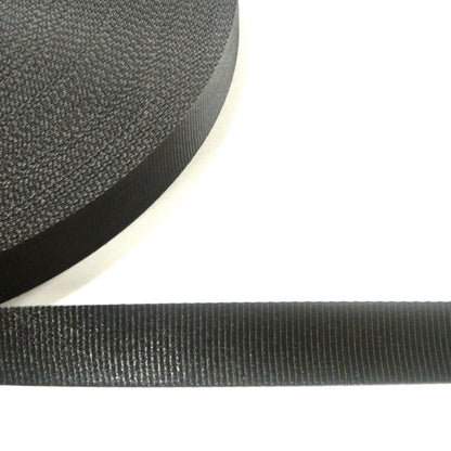 32mm Polyester Saddle Webbing In Black