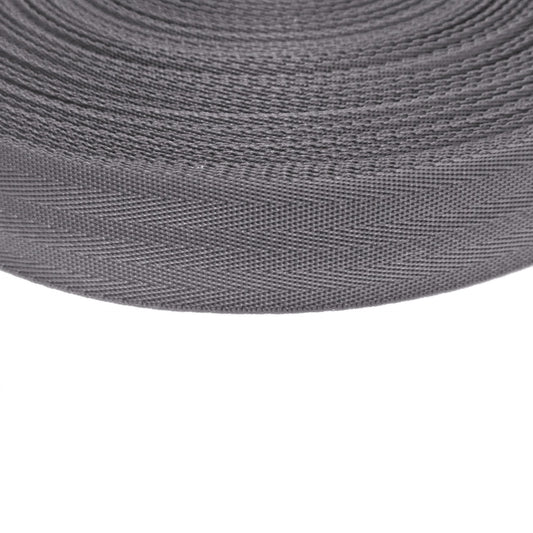38/40mm Wide Herringbone Webbing In Black