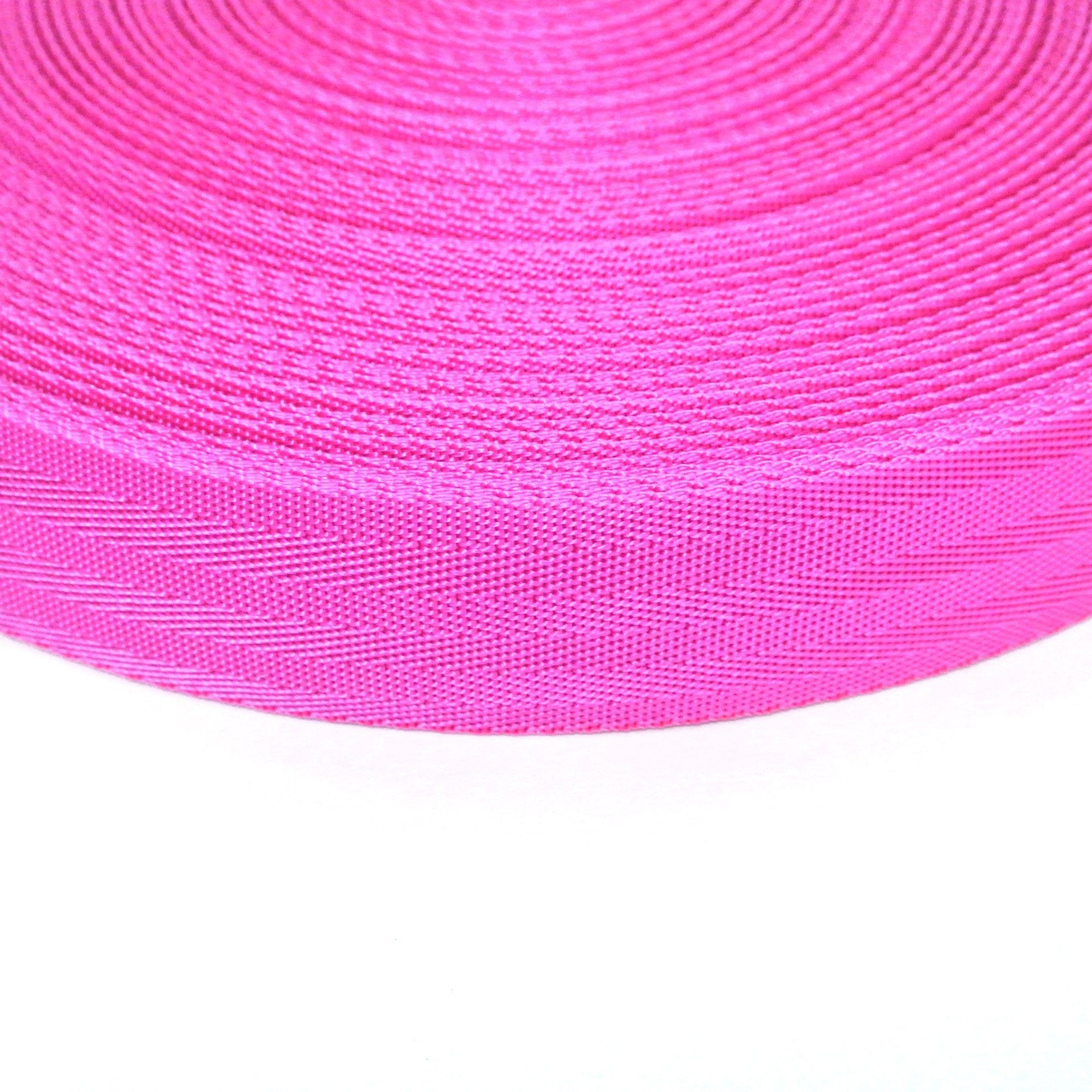 38/40mm Wide Herringbone Webbing In Cerise Pink