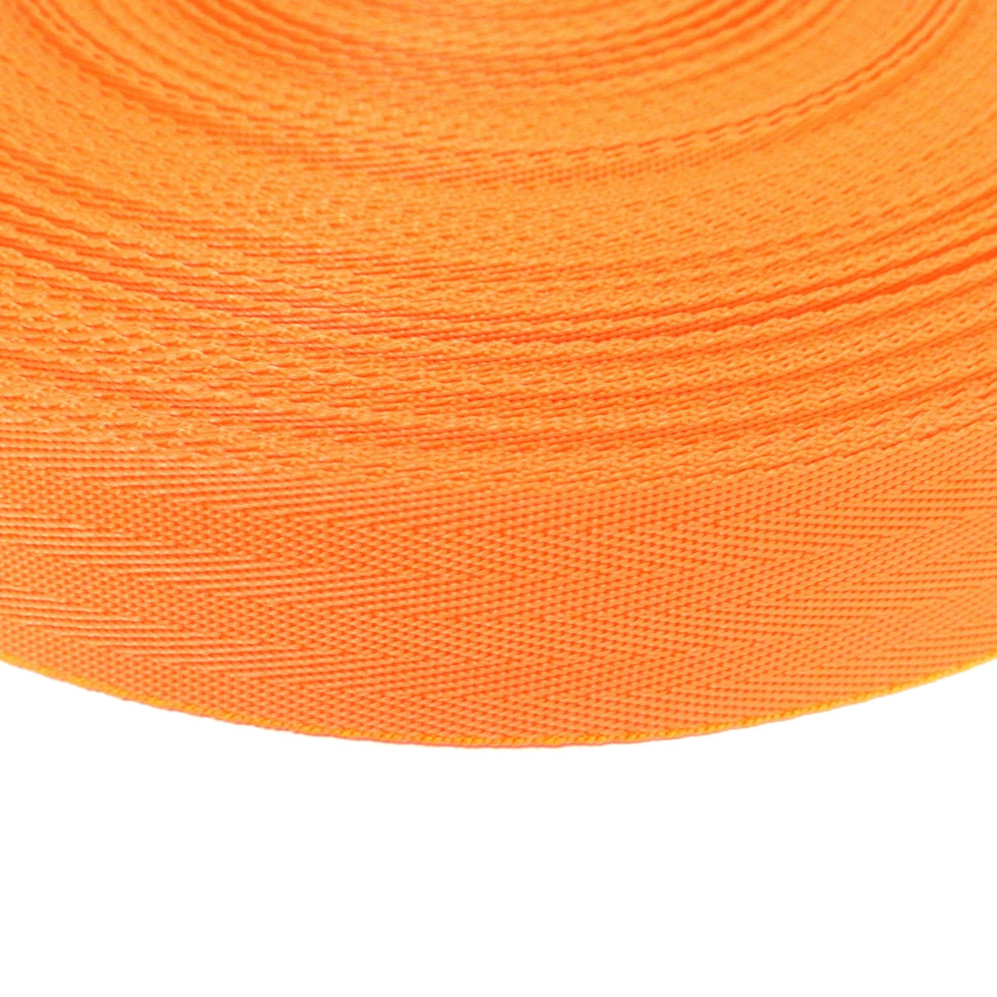 38/40mm Wide Herringbone Webbing In Orange