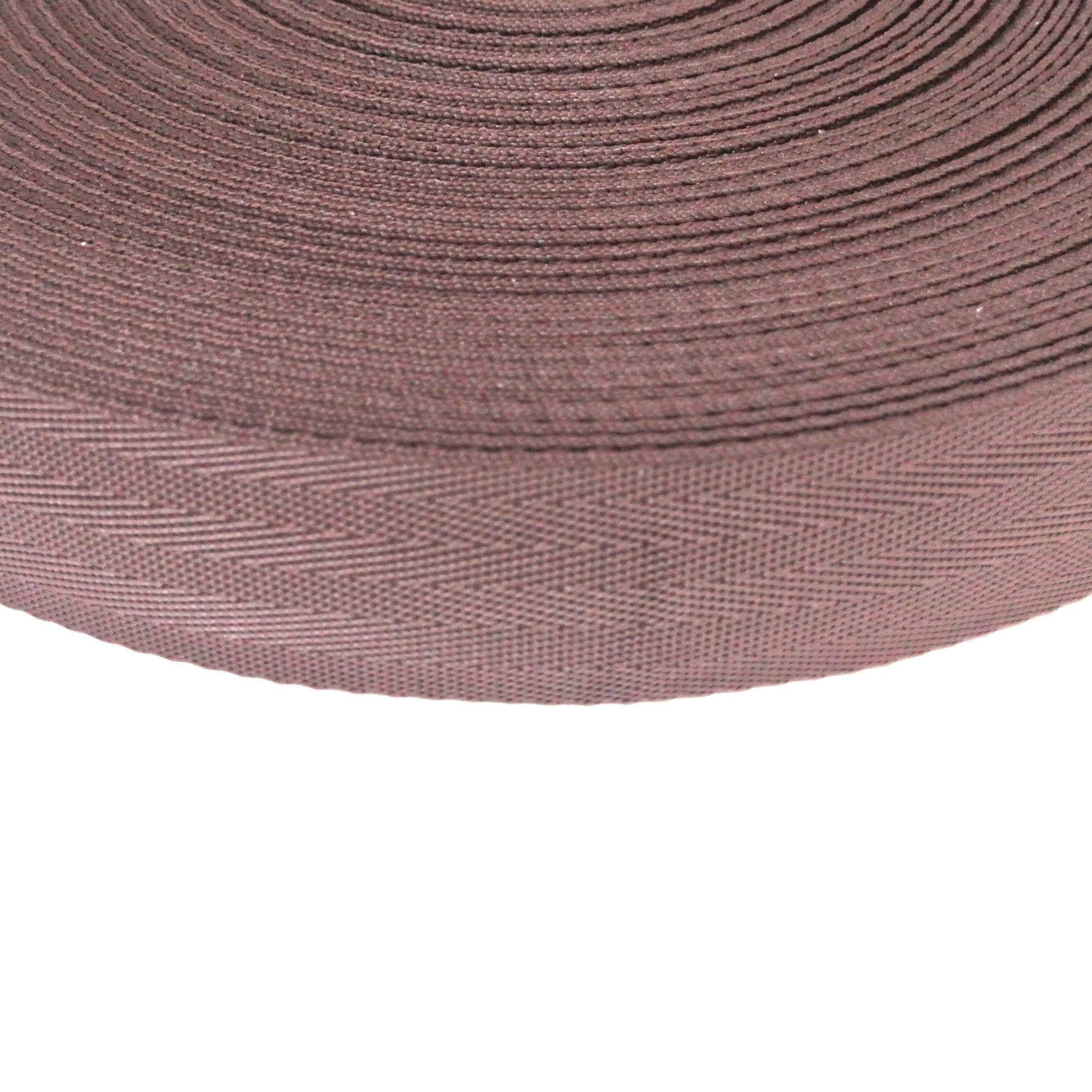 38/40mm Wide Herringbone Webbing In Brown