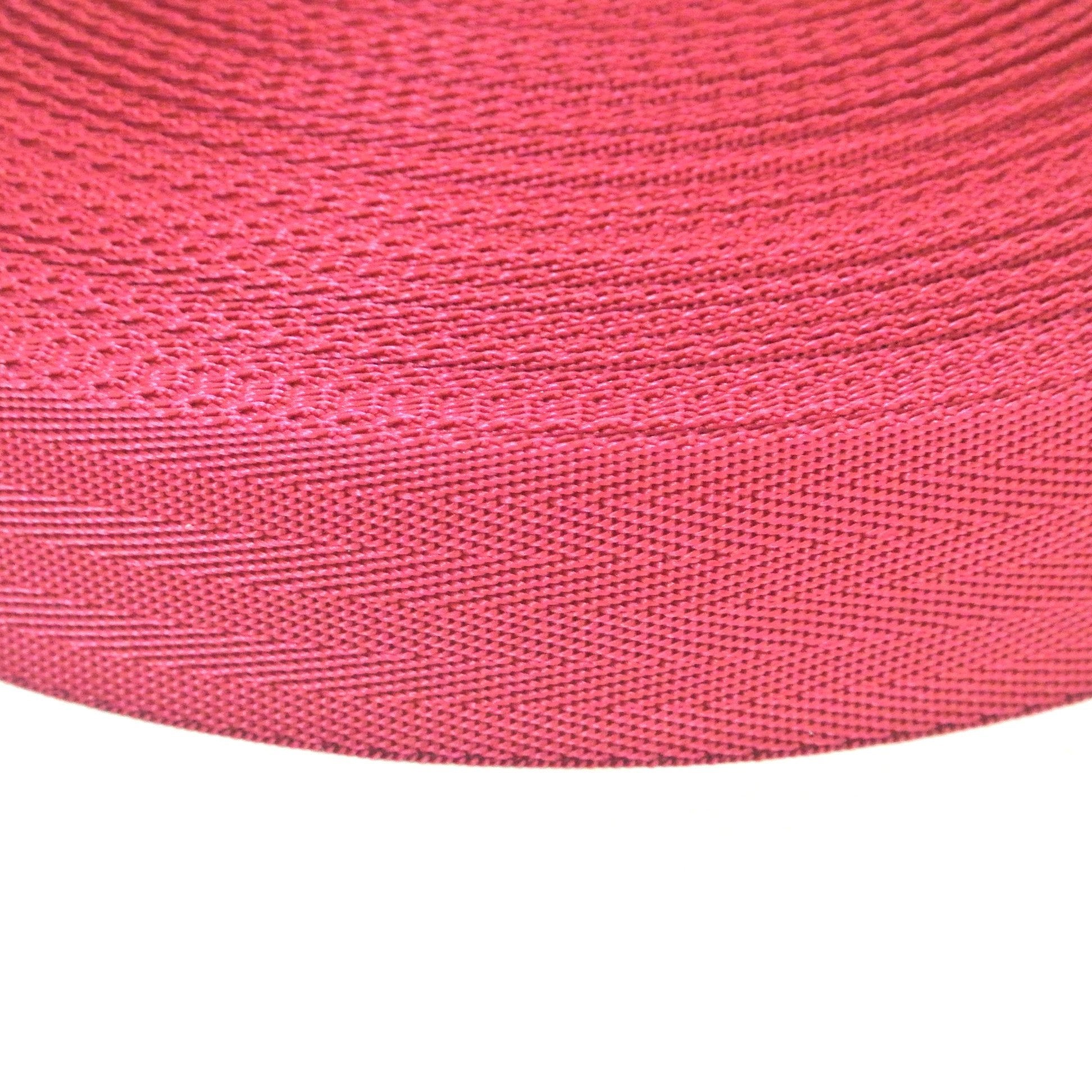 38/40mm Wide Herringbone Webbing In Burgandy
