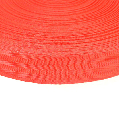 38/40mm Wide Herringbone Webbing In Red