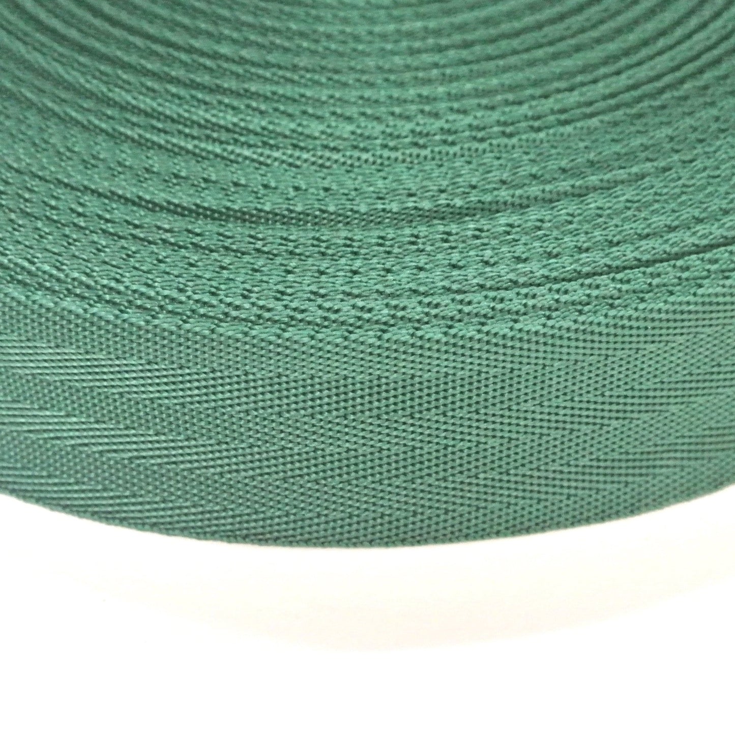 38/40mm Wide Herringbone Webbing In Forest Green