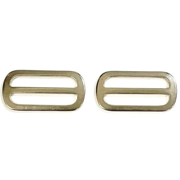 Metal 3 Bar Slides Nickel Plated 13mm 20mm 25mm 32mm 40mm 50mm x 10 x 50 For Bags Straps Webbing