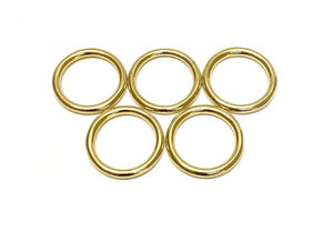 Solid Brass O-Rings 16mm 20mm 25mm 38mm 50mm For Dog Leads Collars Horse Reigns Leather Crafts x2 x5 x10 x25 x50