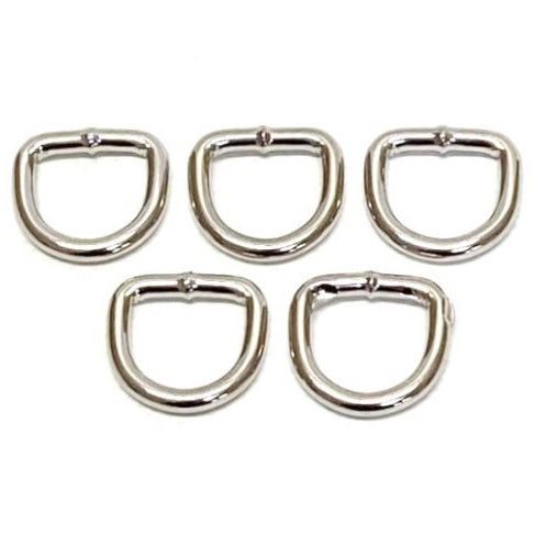 13mm Welded D-Rings 3mm Thick Nickel Plated For Bags Straps Dog Leads Crafts x10 x25 x50 x100