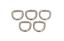 Load image into Gallery viewer, 13mm Welded D-Rings 3mm Thick Nickel Plated For Bags Straps Dog Leads Crafts x10 x25 x50 x100