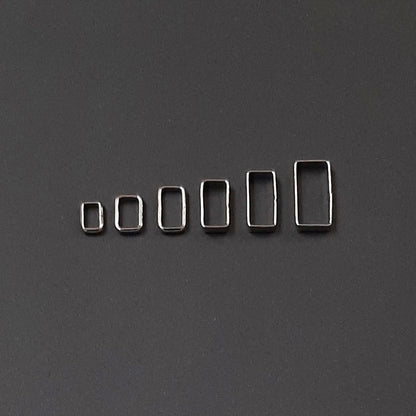 Flat Dog Collar Loop Nickel Plated 9mm - 25mm Metal Strap Keeper Webbing