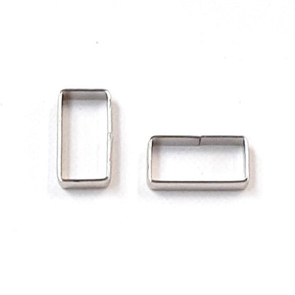 Flat Dog Collar Loop Nickel Plated 9mm - 25mm Metal Strap Keeper Webbing