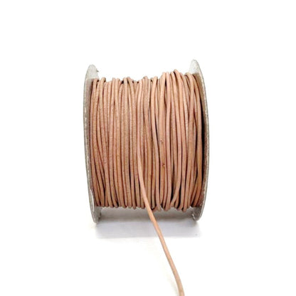 2mm Round Leather Lacing Belting Cord Thonging Jewellery 3 Colours 1m - 50m