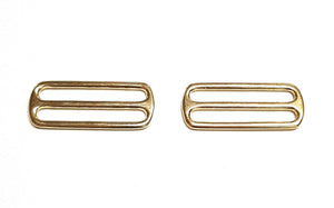 50mm/2" Solid Brass 3 Bar Slides Tri Glide Adjusters Dog Collars Leather Crafts x1 - x50