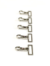 Load image into Gallery viewer, 25mm Small Snap Hook Clips Clasp Trigger Nickel Plated For Bags Handles Straps Dog Leads x1 - x100