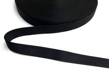 Load image into Gallery viewer, Black Binding Tape 20mm 22mm 25mm In Various Lengths For Webbing Straps Edges