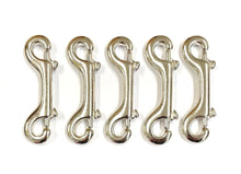 Load image into Gallery viewer, Double Ended Trigger Clips Hooks Solid Brass Brass Plated Nickel Plated