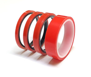 Double Sided Super Sticky Tape Clear Tape Red Lining 5 Metre Roll Strong 6mm - 25mm Width