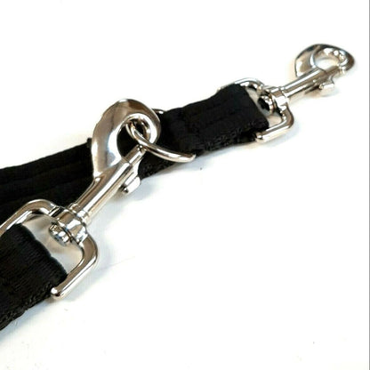 Police Style Dog Training Lead Double Ended Multi Functional Dual Walking Leash 20mm Air Webbing 5ft - 15ft