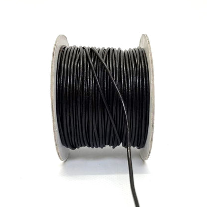 2mm Round Leather Lacing Belting Cord Thonging Jewellery 3 Colours 1m - 50m