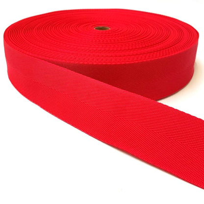 2"/50mm Webbing V-Twill Weave 500kg for Surcingle straps handles crafts and DIY In 18 Colours