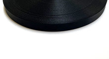 Load image into Gallery viewer, 25mm Wide Polyester Saddle Webbing Heavy Duty In Black For Straps Bags Handles Crafts Etc