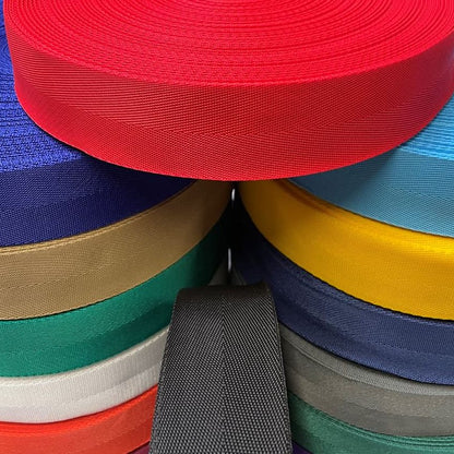 2"/50mm Webbing V-Twill Weave 500kg for Surcingle straps handles crafts and DIY In 18 Colours