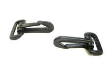 Load image into Gallery viewer, 25mm Black Plastic Dog Clips Snap Clips For 25mm Webbing Straps Leads Bags x10 x25 x50 x100