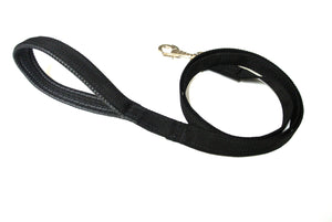 45" Short Dog Lead With Padded Handle In Black