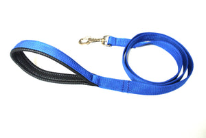 45" Short Dog Lead With Padded Handle In Royal Blue