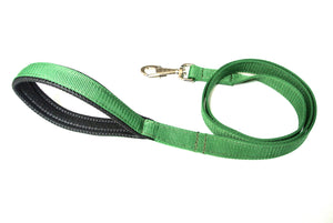 45" Short Dog Lead With Padded Handle In Green