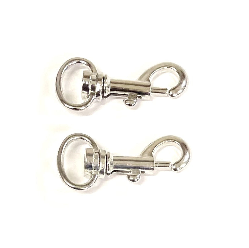 20mm Light Swivel Trigger Clips Hooks Nickel Plated x2 x5 x10 x25 x50 x100