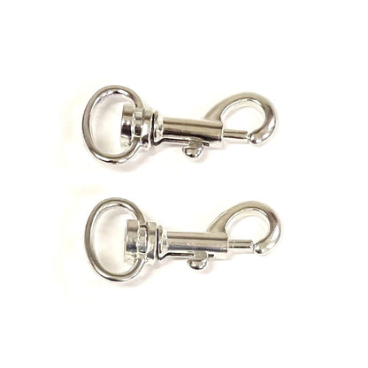 20mm Light Swivel Trigger Clips Hooks Nickel Plated x2 x5 x10 x25 x50 x100