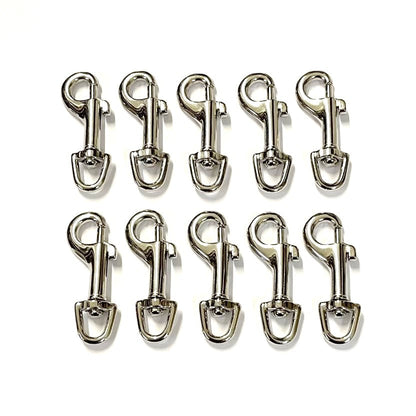 6mm Trigger Clips/Hooks Nickel Plated For Dog Leads Webbing Bags Straps In Various Lengths