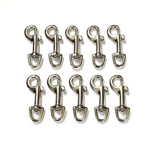 Load image into Gallery viewer, 6mm Trigger Clips/Hooks Nickel Plated For Dog Leads Webbing Bags Straps In Various Lengths
