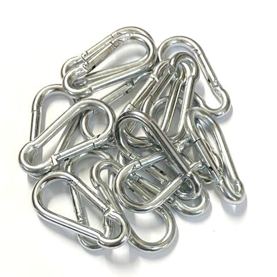 Carabiner Hook Snap Clip Spring Loaded Steel Carbine Karabiner 50mm - 80mm