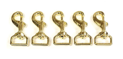 12mm 16mm 20mm 25mm Heavy Duty Solid Brass Trigger Clips Hooks Swivel x1 x2 x5 x10