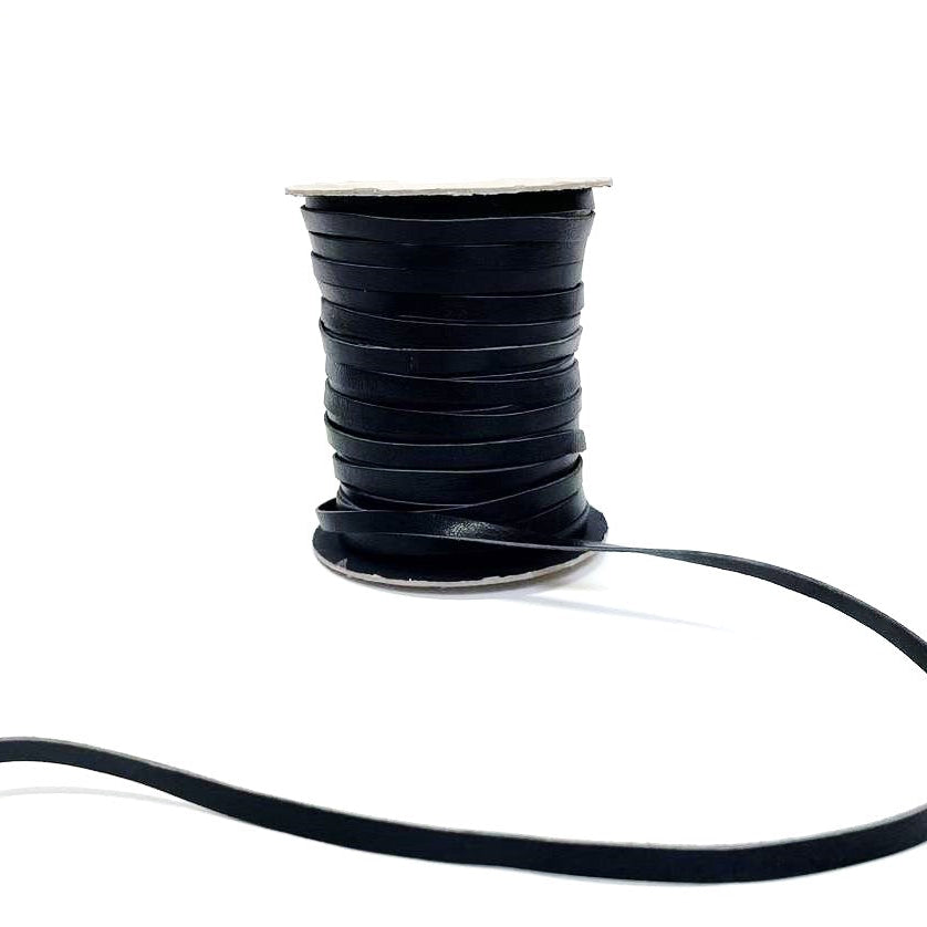 6mm Flat Genuine Leather Thonging Strip Laces Cord Various Colours And Lengths