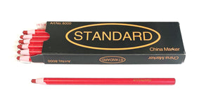 Wax China Marker Pencils Pack Of 12 Chinagraph Wrapped Box 4 Colours