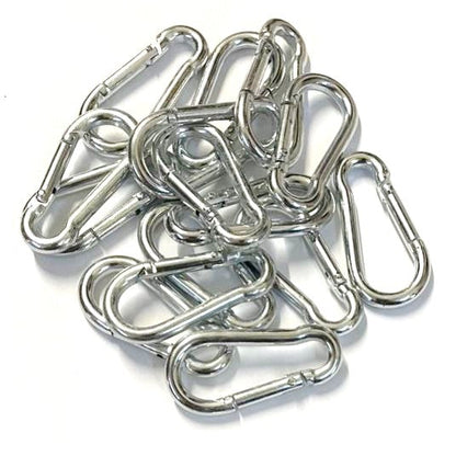 Carabiner Hook Snap Clip Spring Loaded Steel Carbine Karabiner 50mm - 80mm